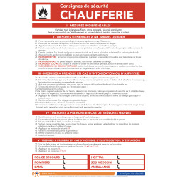 Consigne de sécurité chaufferie