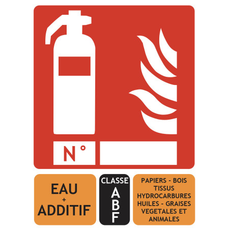 Panneau extincteur classe F 150x200 mm