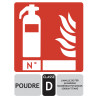 Panneau extincteur classe D 150x200 mm