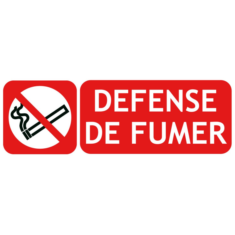 Panneau défense de fumer 300x100 (IT130)