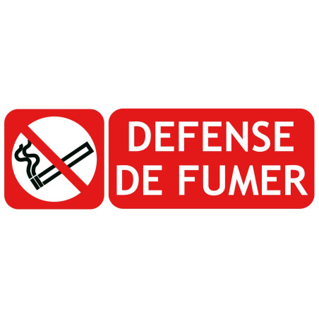 Panneau défense de fumer 300x100 (IT130)