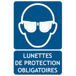 Panneau lunettes de protection obligatoires