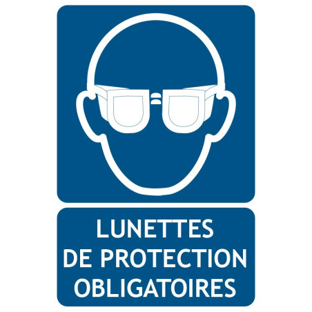 Panneau lunettes de protection obligatoires Panneau lunettes de protection obligatoires