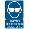 Panneau lunettes de protection obligatoires